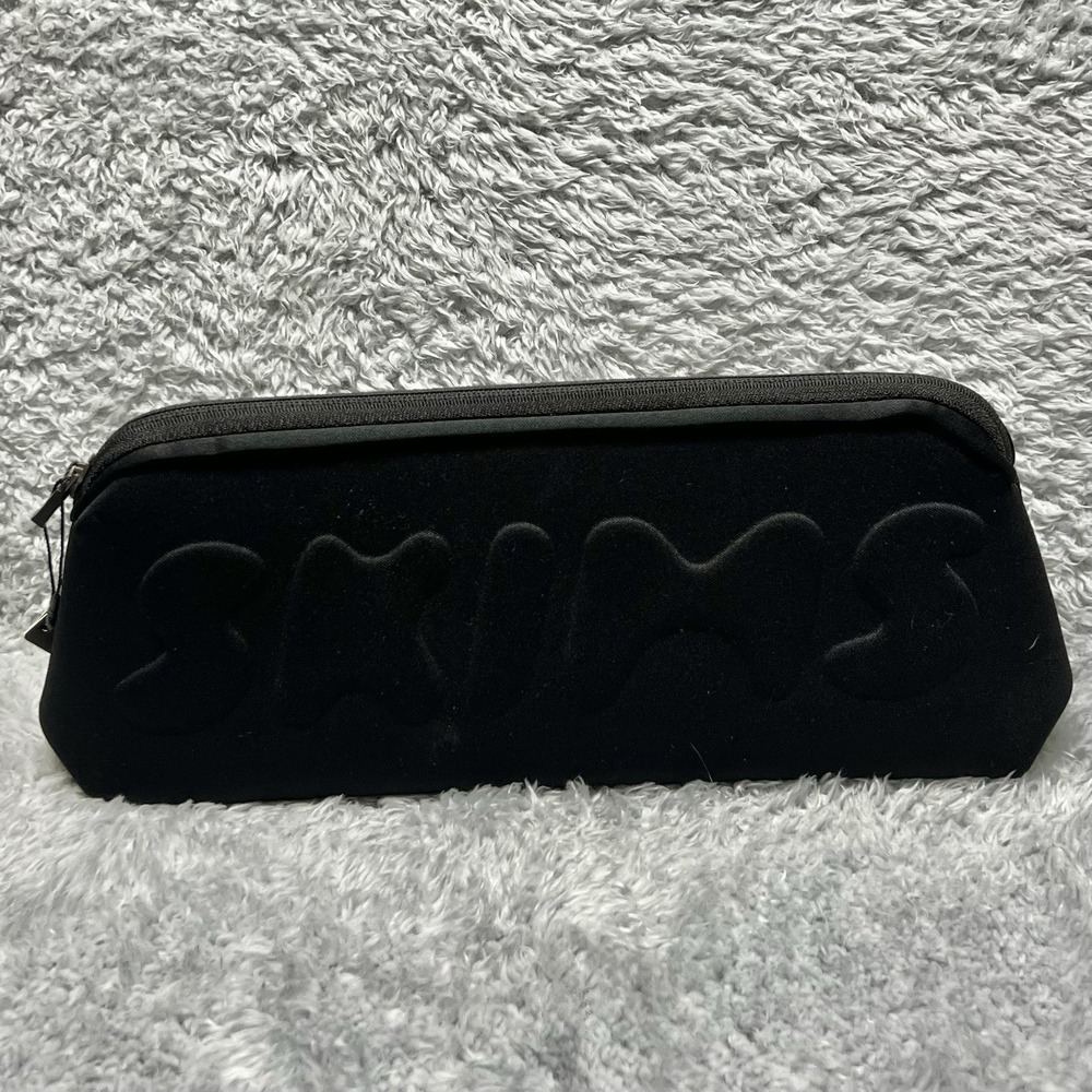 Skims Neoprene Pouch Bag Black Water Resistant Make‎ Up Toiletry Travel Clutch